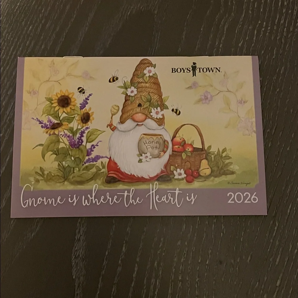 Boys Town Gnome Art Print calendar